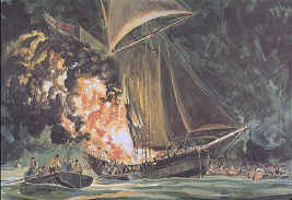 Attack of the Gaspee as the start of the American Revolution